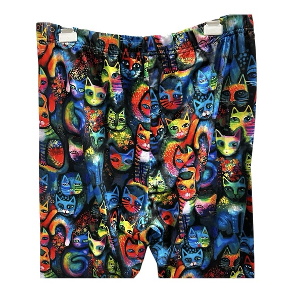 CATS Misslook Vibrant Leggings Womens L-2XL? Artsy Colorful All Over Kitty Print - Picture 3 of 8